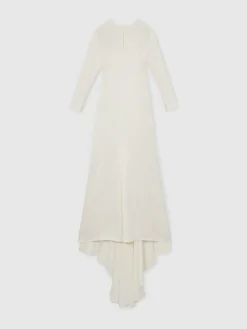 Discount Reiss White Clemence Atelier Duchess Satin Bridal Maxi Dress