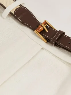 Hot Reiss White Devon Linen-Blend Bermuda Shorts