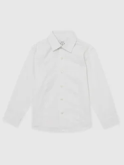 Hot Reiss White Marcel 9-13 yrs Cotton Slim-Fit Dinner Shirt