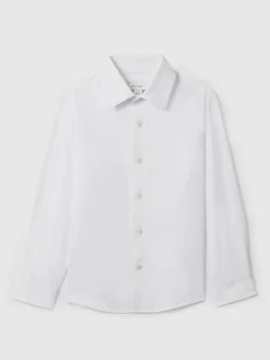 Reiss White Remote 4-9 yrs Slim-Fit Cotton Shirt^BOY Shirts