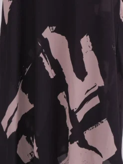 Religion Black Dawn Maxi Column Dress With Draped Back Detail In Hand-Painted Print^Women Maxi Dresses