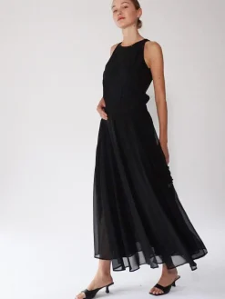 Religion Black Eligion Floaty Sheer Multi Layered Olsen Maxi Skirt^Women Skirts