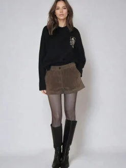Religion Brown Galaxy Suede Shorts^Women Shorts