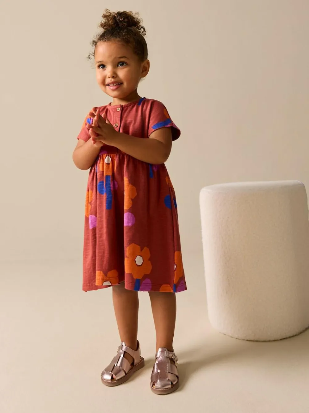 Best Next Jersey Dress (3mths-7yrs) Retro Orange