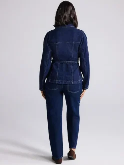 Online Next Barrel Leg Jeans Rinse Blue