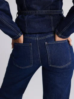 Online Next Barrel Leg Jeans Rinse Blue