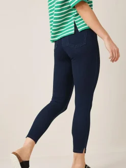 Next Rinse Blue Cropped Denim Jersey Leggings