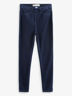 Next Rinse Blue Cropped Denim Jersey Leggings