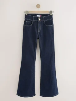 Best Next High Rise Stretch Flare Jeans Rinse Blue