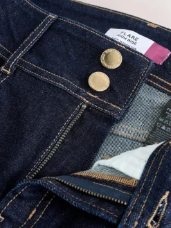 Best Next High Rise Stretch Flare Jeans Rinse Blue