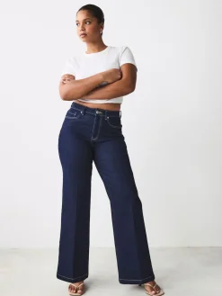 Best Next Hourglass Wide Leg Jeans Rinse Blue