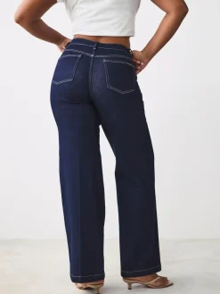 Best Next Hourglass Wide Leg Jeans Rinse Blue
