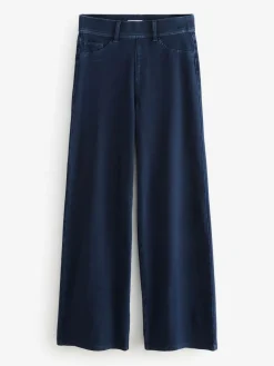Next Jersey Denim Wide Leg Trousers^Women Jeans|Jeans