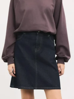 Next Rinse Blue Knee Length Denim Skirt^Women Skirts