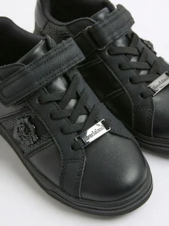 Discount River Island Black Faux Leather Lion Head Trainers