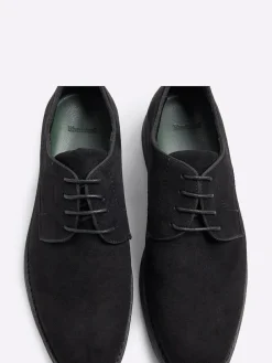 Online River Island Faux Suede Derby Shoes Black