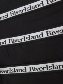 New River Island Black Girls Hipster Briefs 5 Pack