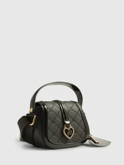 River Island Black Heart Monogram Kendal Cross-Body Bag^ Bags