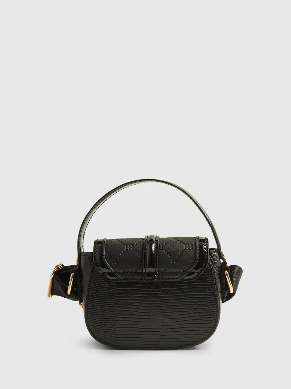 River Island Black Heart Monogram Kendal Cross-Body Bag^ Bags