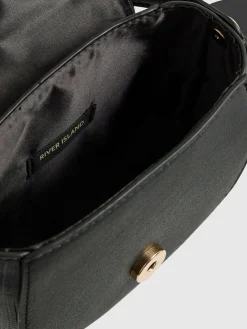 River Island Black Heart Monogram Kendal Cross-Body Bag^ Bags