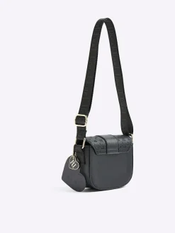 River Island Black Monogram Heartlock Kendal Bag^ Bags
