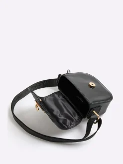 River Island Black Monogram Heartlock Kendal Bag^ Bags
