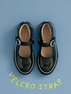 River Island Black Oval Buckle Mary Jane Shoes^ Shoes