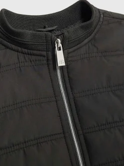 River Island Black Padded Hybrid Hood Jacket^BOY Coats & Jackets|Snowsuits & Coats
