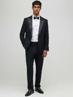 River Island Black Plain Slim Tux Jacket