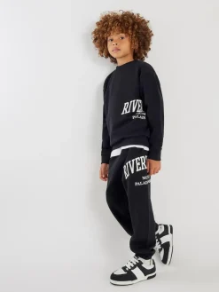 River Island River Varsity Sweatshirt & Jogger Set^BOY Sweat Pants|Sweatshirts & Hoodies