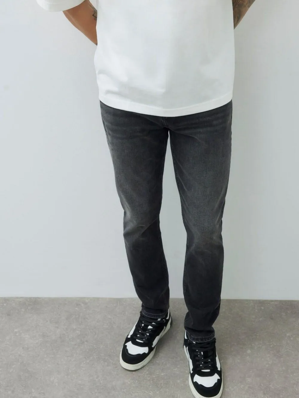 Sale River Island Black Slim Fit Washed Stretch Jeans