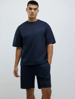 Online River Island Boxy T-Shirt and Shorts Set Blue