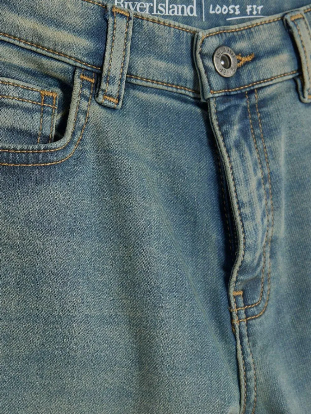 River Island Blue Loose Baggy Jeans