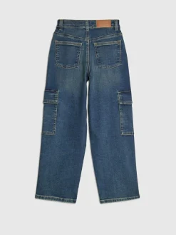 River Island Blue Loose Cargo Pocket Jeans^BOY Jeans|Jeans