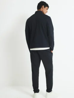 Clearance River Island Blue Slim Fit Pique Joggers