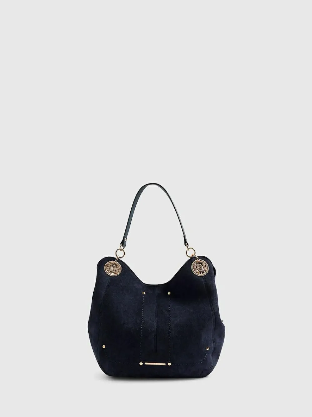 Outlet River Island Blue Suedette Eyelet Slouch Bag