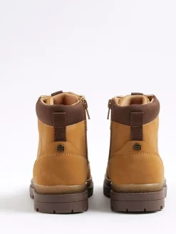 River Island Brown Boys Worker Boots^BOY Boots|Boots
