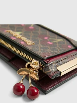 River Island Brown Monogram Cherry Print Purse^Women Purses