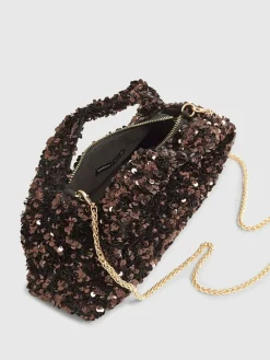 River Island Brown Sequin Grab Clutch^Women Purses