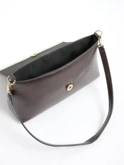 Outlet River Island Burgundy Bar Front Clutch Bag