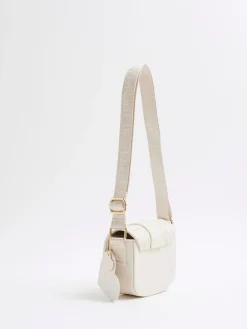 Sale River Island Cream Girls Monogram Heartlock Bag