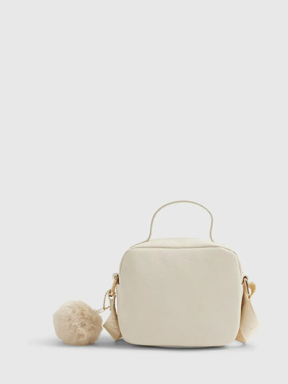 River Island Cream Monogram Box Cross-Body Bag^ Bags