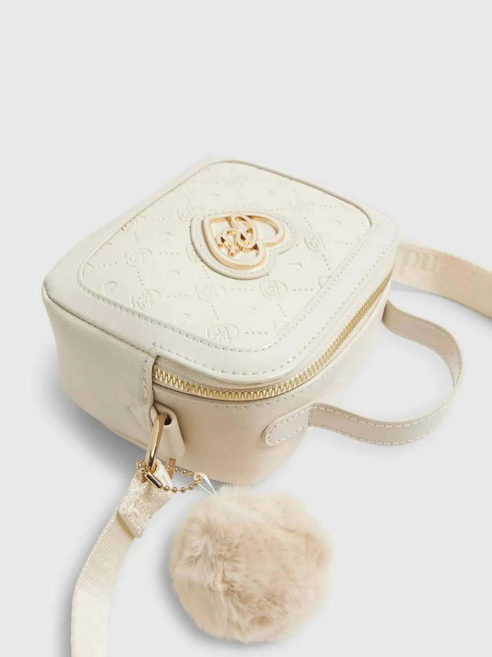 River Island Cream Monogram Box Cross-Body Bag^ Bags