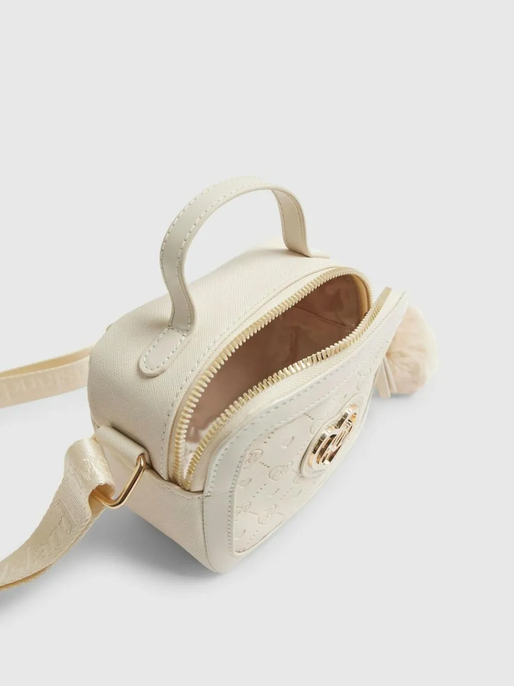 River Island Cream Monogram Box Cross-Body Bag^ Bags