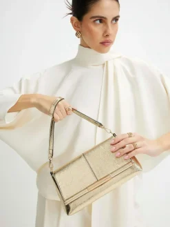 River Island Gold Bar Front Clutch Bag^Women Bags