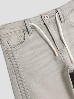 New River Island Grey Girls Pull On Wide Jeans