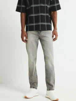 River Island Grey Slim Fit Stretch Jeans^ Jeans|Jeans