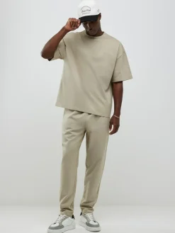 Clearance River Island Boxy T-Shirt and Jogger Set Natural