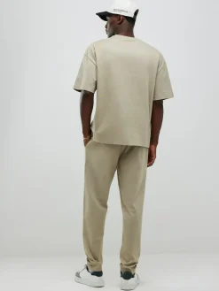 Clearance River Island Boxy T-Shirt and Jogger Set Natural