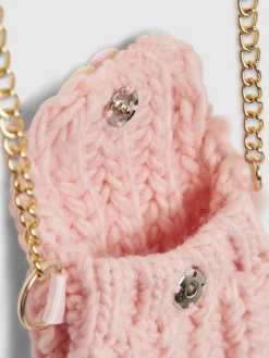 Hot River Island Pink Flower Embroidered Cable Jumper